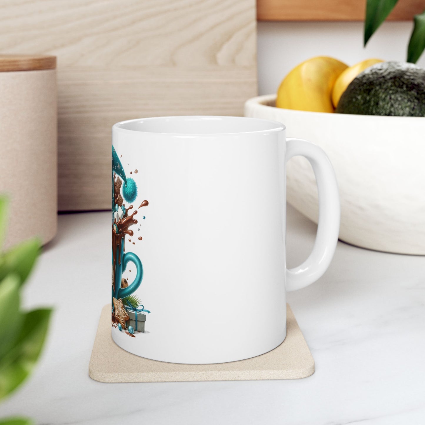 Hot Chocolate Ceramic Mug, (11oz, 15oz)