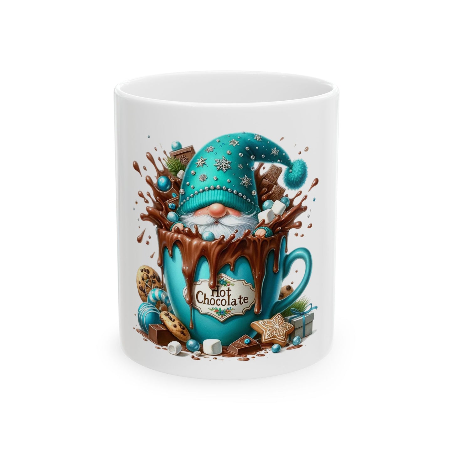 Hot Chocolate Ceramic Mug, (11oz, 15oz)