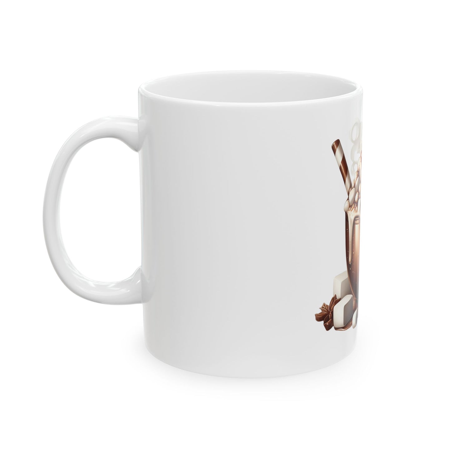 Marshmallow Ceramic Mug, (11oz, 15oz)