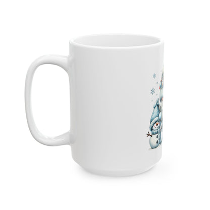 Snow Ceramic Mug, (11oz, 15oz)