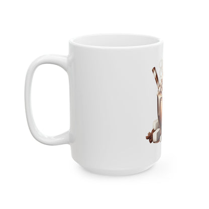 Marshmallow Ceramic Mug, (11oz, 15oz)