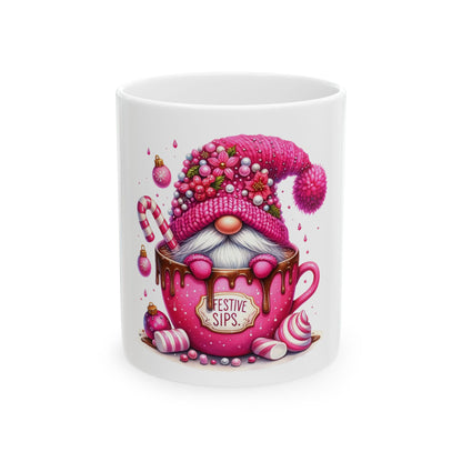 Festive Sips Ceramic Mug, (11oz, 15oz)