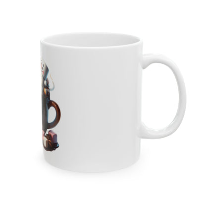 Marshmallow Coffee Ceramic Mug, (11oz, 15oz)