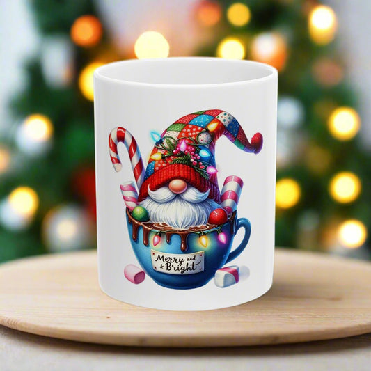 Merry and Bright Ceramic Mug, (11oz, 15oz)