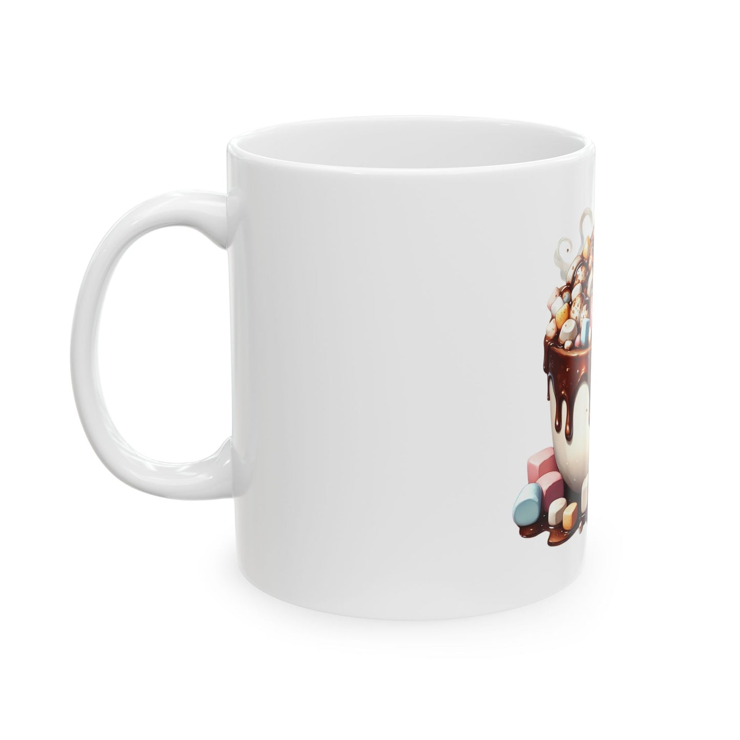 Marshmallow Coffee Ceramic Mug, (11oz, 15oz)